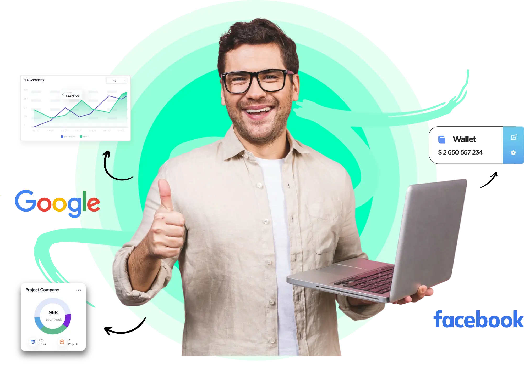 persona laptop- Agencia de Marketing - Sonder Marketing